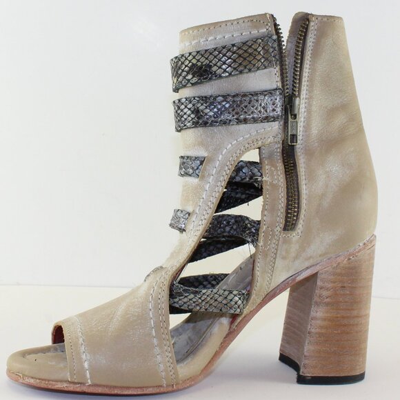 Freebird Strappy Peep Toe Tiara Booties Womens (US 9/EU 40) - Picture 3 of 11